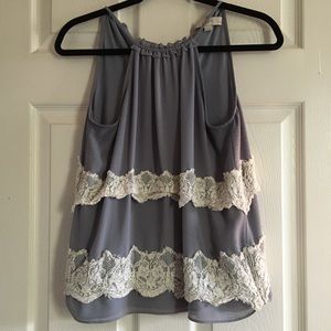 Loft Blouse with Lace Trim Petite